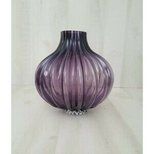 Aubergine Humphrey Vase Purple 9.5 high 9" in diameter Used